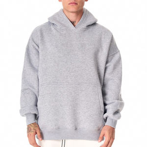 Sudadera con Capucha de Alta Calidad, Estilo Urbano, Algodón Grueso, para Hombre, Tallas Grandes, Impresión de Logotipo Personalizado, Sudadera Extra Grande - Product Image 1