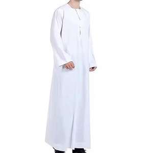 Jubba pour hommes, vente chaude, thobe musulman sur mesure de qualité supérieure, vêtements pour hommes, thobe respirant à manches longues, thobe saoudien, thobe daffah, thobe de Dubaï - Product Image 2