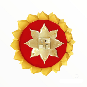 Esvástica de 8 pétalos Lotus en latón - Product Image 1