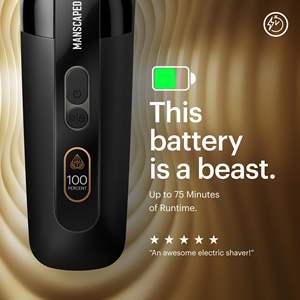 Afeitadora Eléctrica de Láminas IPX7 para Hombre con Dos Cabezales Intercambiables, Recortadora de Barba de Cuatro Cuchillas, Carga Inalámbrica USB-C para Rostro - Product Image 3