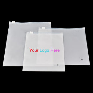 Vente en gros pochette en plastique EVA givré personnalisé fermeture éclair poly sac d'emballage pour vêtements thermoscellés vous logo bas quantité minimale de commande 100 pièces - Product Image 1