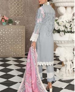 Traje de Fiesta de Lino de Alta Calidad, Salwar Kameez Pakistaní Elegante de Tres Piezas Cosido y Bordado para Mujer, Transpirable - Product Image 2