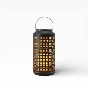 Antique <b>Bronze</b> Metal Votives <b>Candle</b> <b>Holders</b> With Geometric Cutwork Pattern For Elegant Ambient Home Decor - Product Image 5