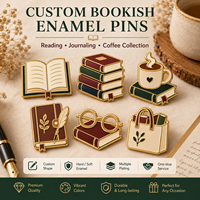 Épingles en émail rigide et souple sur le thème de la lecture, cadeaux pour les amateurs de livres et le journaling, accessoires de vente au détail, épingles en émail personnalisées sur le thème du livre, conception de logo, badges de revers