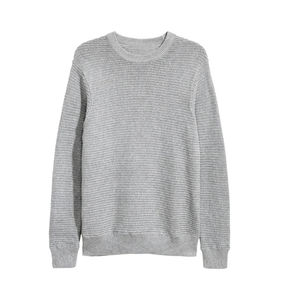 Jersey de invierno para hombre 100% algodón con logotipo personalizado, manga larga transpirable con cuello redondo, suéter ODM/OEM - Product Image 2