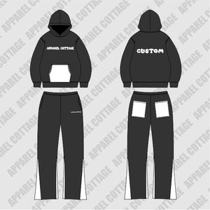 High Street 100% Cotton Tech Fleece Conjunto de chándal estampado transpirable de talla grande para hombre Apparel Cottage - Product Image 2