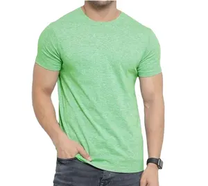 Fabrication à prix abordable 60/40 mélange 60% coton recyclé 40% polyester tissu jersey unique écologique t-shirts vierges en vrac
