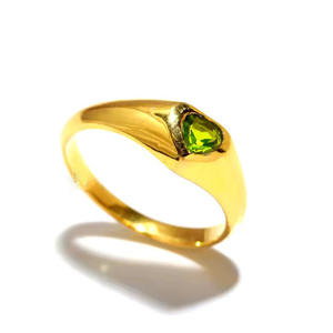 แหวนเงิน925ชั้นดีดีไซน์วินเทจตัดด้วยหัวใจหินเพอริโดทธรรมชาติสำหรับของขวัญวันครบรอบแต่งงานของผู้หญิงที่โรแมนติกสำหรับคู่รัก - Product Image 1