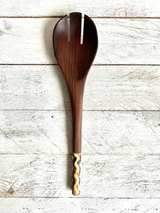 Ensemble de couverts en bois de style rustique, poli à la main, ustensiles écologiques pour les repas traditionnels et modernes - Product Image 5