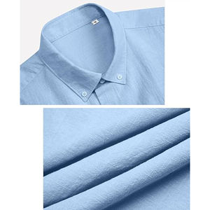 Chemise de travail à demi-manches pour hommes avec coupe ajustée et fermeture à boutons, idéale pour les uniformes d'entreprise, les réunions d'affaires et les commandes personnalisées - Product Image 5