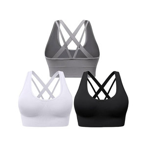 Soutien-gorge de sport de haute qualité soutien-gorge d'entraînement de gymnastique avec belle sangle arrière croisée soutien-gorge de Yoga respirant - Product Image 3