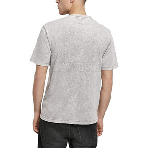 T-shirts délavés à l'acide à manches courtes de haute qualité pour hommes T-shirts délavés à l'acide avec impression de logo personnalisé pour hommes - Product Image 2