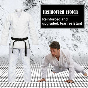 Uniforme de Judo 100% Algodón al por Mayor, Kimono de Jiu-Jitsu, Gi de BJJ, Logotipo Personalizado en la Parte Delantera - Product Image 3