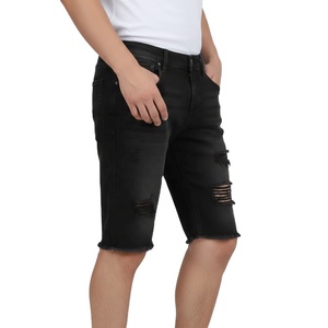 กางเกงยีนส์ขาสั้นทรงตรงสำหรับผู้ชาย สีซีดแบบวอชไลท์ เอวกลาง  สามารถปรับแต่งสีและขนาดได้ตามต้องการ - Product Image 2