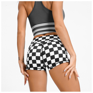 Pantalones cortos sublimados de cintura alta para mujer, pantalones cortos de gimnasio, pantalones cortos especiales para entrenamiento, superventas 2025 - Product Image 3