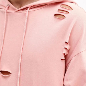 Vente en gros OEM Logo personnalisé Ensemble de survêtement 2 pièces pour hommes, survêtement lourd à capuche avec tissu tricoté vieilli - Product Image 5