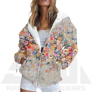 Sweat à capuche en molleton pour femme de qualité supérieure, respirant, imprimé intégral, toucher doux, tendance, mode d'hiver - Product Image 2