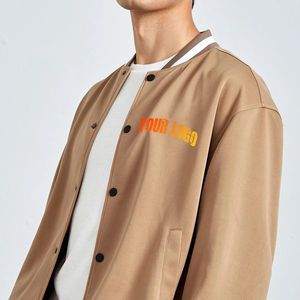 Oversized Drop Shoulder Varsity Jacket Custom Printing Long Sleeve Men's Baseball Jacket Men Plain Varsity Letterman Jackets - Product Image 4