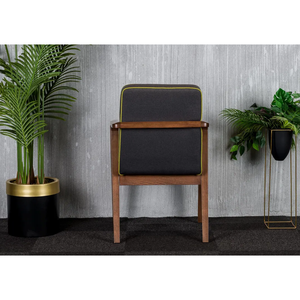 Sillón de madera moderno duradero con tela vibrante para uso doméstico y público en interiores y exteriores - Product Image 5