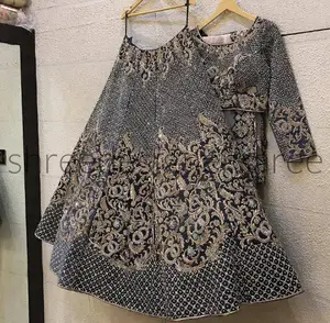 नई सुंदर गर्मी aarivals lehenga चोली जर्सी धूल डार्क ग्रीन कलर दुल्हन Lehenga चोली, शादी Lehenga चोली, पार्टी