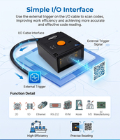Escáner de Código de Barras Rakinda 2D QR Fijo de Nivel Industrial para Cintas Transportadoras con Interfaz USB/COM y Sensor CMOS de Alta Velocidad