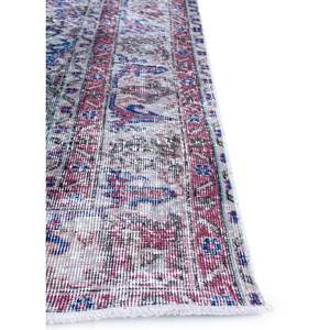 Alfombras de Lana Anudadas a Mano de Estilo Vintage, Diseño Rectangular Abstracto con Medallón Rosa y Morado para Sala de Estar o Pasillo, Pae-2389 - Product Image 4