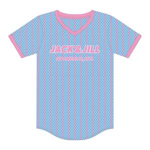 เสื้อยืดตาข่ายแบบสวมหัวแจ็คแอนด์จิลล์ของอเมริกาเสื้อยืดเบสบอลแบบสวมหัวสีน้ำเงิน - Product Image 2
