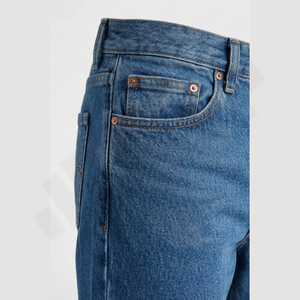 Jeans droits pour hommes, vente chaude 2025, sur mesure, décontractés, grande taille, denim extensible, lavés, 100% coton, fabriqués au Pakistan, service OEM - Product Image 5