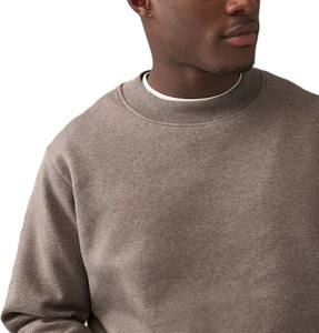 Sudadera de hombre de buena calidad Crew Nek manga larga suelta ajuste Color sólido mezcla de algodón Sudadera con capucha Casual ropa de calle para hombre - Product Image 4