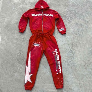 Conjunto Deportivo de Invierno para Mujer, Estilo Streetwear, Lavado Ácido, Personalizado, con Sudadera con Cremallera Completa y Pantalones Deportivos, 100% Algodón Transpirable - Product Image 2