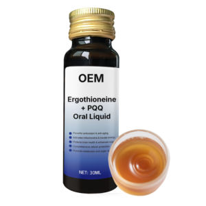 Suplemento diario OEM de etiqueta privada sin OGM y vegano Ergothioneine + PQQ Oral Liquid apoya el bienestar general - Product Image 1