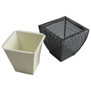 Pots de jardinières en métal ou même fausses jardinières pour ajouter la touche parfaite de vert à votre espace avec finition peinte Style décoratif - Product Image 3