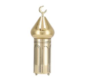 Premium Gold Finish Metal Ramadan Lantern With Fine Patterns Ideal For Ramadan Gift Collections - Product Image 6