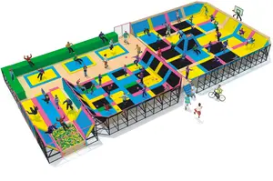 2024 Free Design Top Quality Popular Fitness Exercise Commercial Jumping Trampoline Parks For Basket Climbing Wall Playground