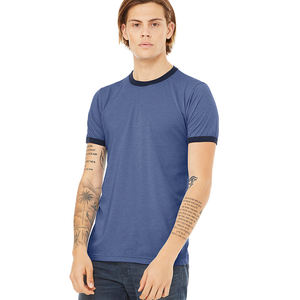 T-shirt en jersey chiné unisexe par Canvas Ringer Style en coton/fibre de bambou - Product Image 5