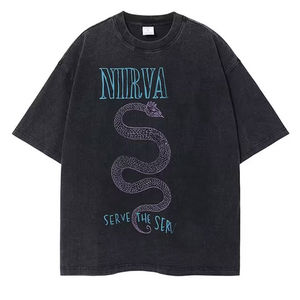 เสื้อยืดผ้าฝ้าย100% พิมพ์ลายดิจิทัลขนาดใหญ่สำหรับผู้ชายเสื้อยืดซักทรายสำหรับผู้ชายปรับแต่งได้ - Product Image 3