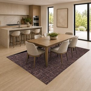 Tapis de salon en chenille antidérapant, motif neutre multicolore imprimé numériquement, lavable en machine, vente en gros - RUGS DEPOT LXDP-0882 - Product Image 4