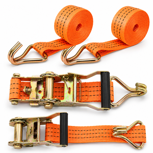 1.5 Inch 2000kg Heavy Duty Ratchet Buckle Tie Down Lashing Straps with Double-J <b>Hooks</b> Polyester Custom Color Made in Vietnam - Product Image 2