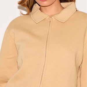 Sudadera de lana para mujer, cierre de cremallera, ajuste relajado, manga completa, sudadera de tela de la mejor calidad, ropa al por mayor para mujer - Product Image 2