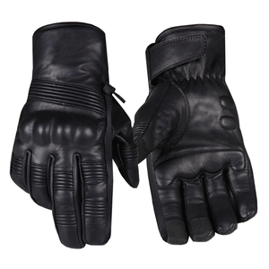 Guantes de moto de cuero genuino de calidad superior para hombre, acolchado de Gel, protección de la palma de los nudillos, diseño liso para viajes en bicicleta - Product Image 5