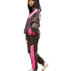 Conjunto Deportivo Informal Unisex de Dos Piezas con Cierre, Pantalones Deportivos y Sudadera con Capucha, 100% Nailon, Secado Rápido, Ligero - Product Image 2