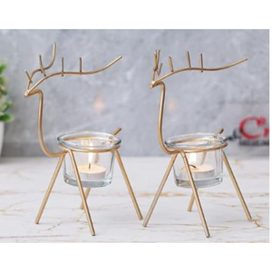 Christmas Decorative Reindeer <b>Candle</b> Holder Stylish Design Home Decor <b>Candle</b> Stand <b>Tealight</b> <b>Candle</b> Holder in Low Price - Product Image 2