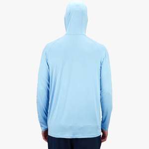 Sweat à capuche de pêche en microfibre de haute qualité, manches longues, uni, protection UV, séchage rapide, respirant - Product Image 3