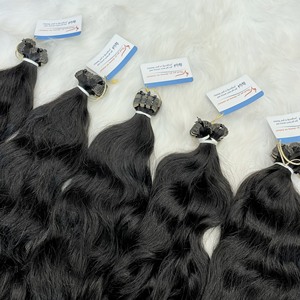 <b>Top</b> Quality Raw Vietnamese Human Hair Extensions Unprocessed Natural Wavy Super <b>Silky</b> Smooth Ready to Ship - Product Image 4