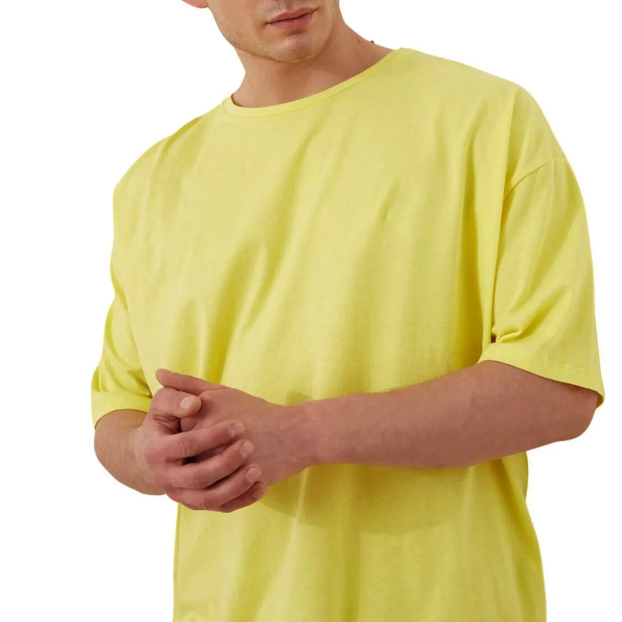 OEM özelleştirilmiş Premium kalite o-boyun erkek Tshirt alfabetik mektup baskılı pamuk damla omuz t-shirt üretim şirketi
