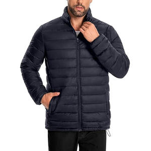 Vestes matelassées pour hommes légères portables chaudes coupe ajustée col montant rembourrées - Product Image 1
