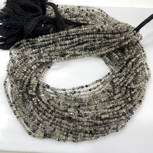 Cuentas de forma de Rondelle facetadas de rutilo negro, cuentas al por mayor de rutilo Natural de buena calidad para la fabricación de joyas - Product Image 4