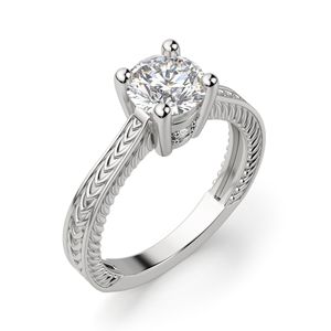 Anillo de aniversario de 3 Sone de estilo único de diamante de corte redondo para mujer - Product Image 4