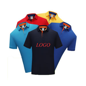 Vente en gros de polos imprimés brodés en polyester 100% coton pour hommes - Product Image 1