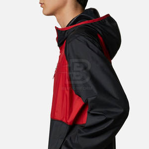 Veste coupe-vent pour homme en nylon/polyester, couleur unie, respirante, design personnalisé, pour l'hiver, streetwear décontracté - Product Image 3